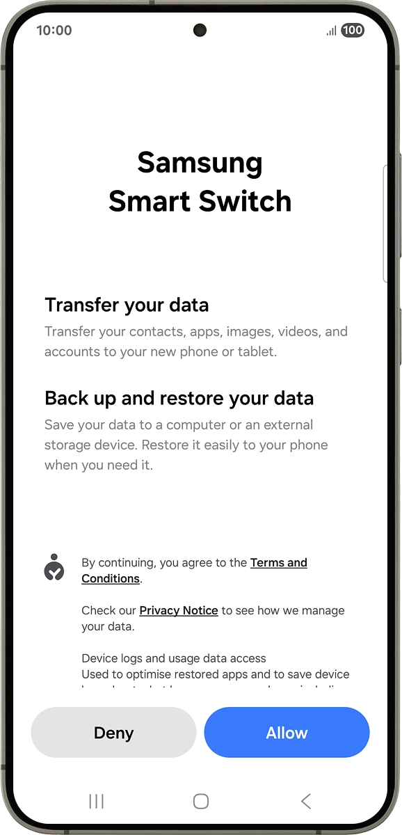 On your phone: Press Allow.