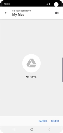 To create a new folder, press the new folder icon and follow the instructions on the screen to create a new folder.