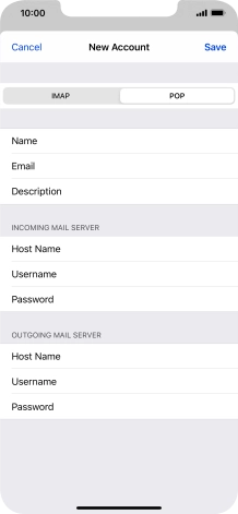 Press Save. Your email account has now been set up. To select more settings for incoming and outgoing server, proceed with the following steps.