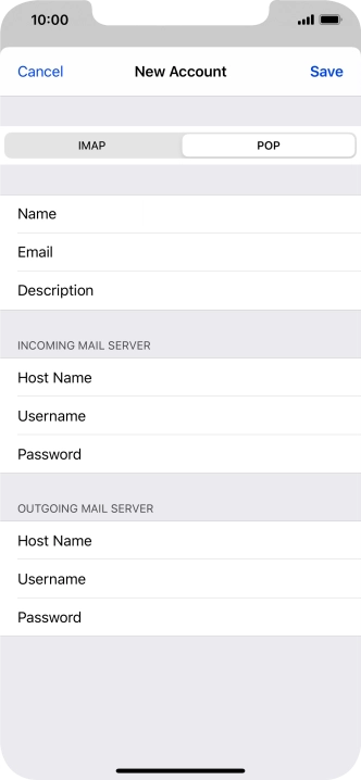 Press Save. Your email account has now been set up. To select more settings for incoming and outgoing server, proceed with the following steps.