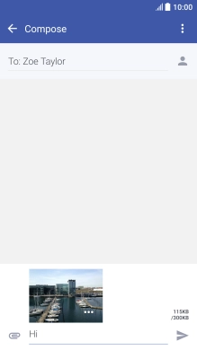 Press the send icon when you've finished your picture message.