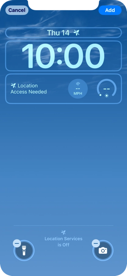 To customise the way the lock screen date is displayed, press the date widget and follow the instructions on the screen to select the required widget display mode.