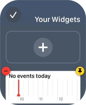 Press the add widget icon and go to the required widget.