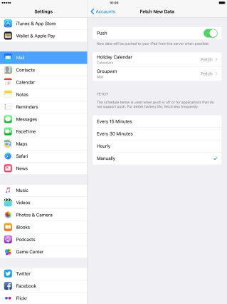 Press the indicator next to 