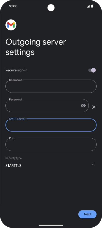 Press the field below 