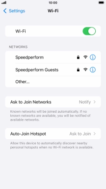 Press the required Wi-Fi network and key in the password for the Wi-Fi network.