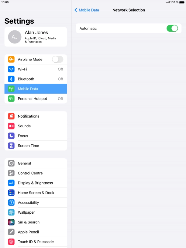 Press the indicator next to 
