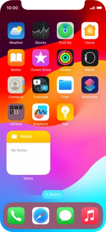 If you're using a Widget Stack: slide up or down on the stack to select the required widget.