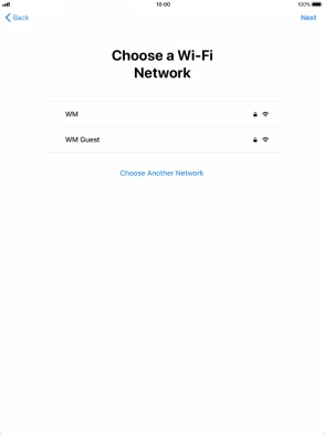 Press the required Wi-Fi network.