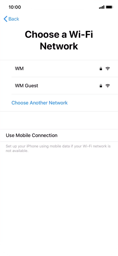 Press the required Wi-Fi network.