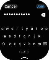 Key in the password for the Wi-Fi network and press Join.
