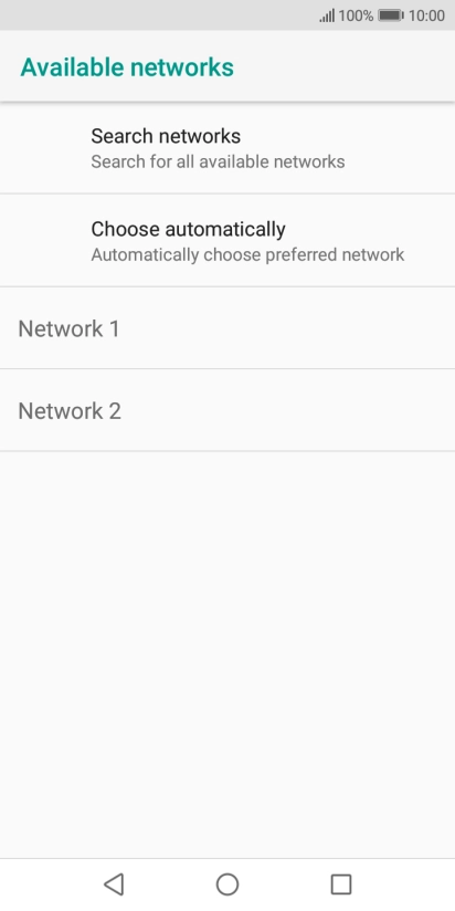If you want to select a network automatically, press Choose automatically.
