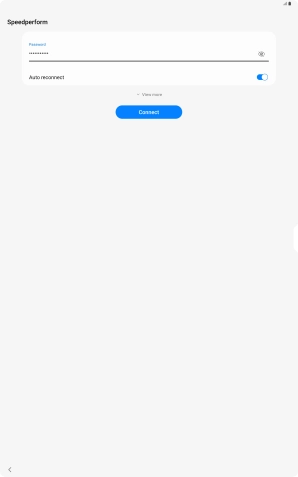 Key in the password for the Wi-Fi network and press Connect.