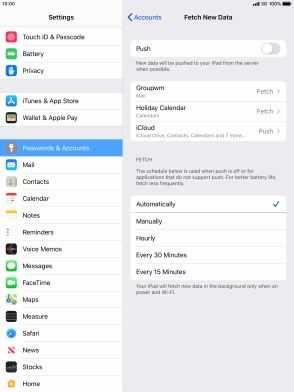 If you turn off the function, press the required setting.