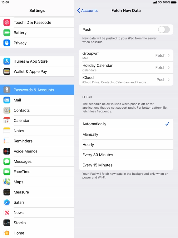 If you turn off the function, press the required setting.