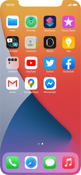 Press and hold the required app.