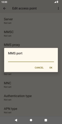 Key in 8080 and press OK.