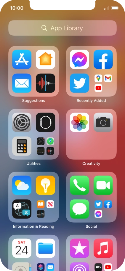 Press the required app.