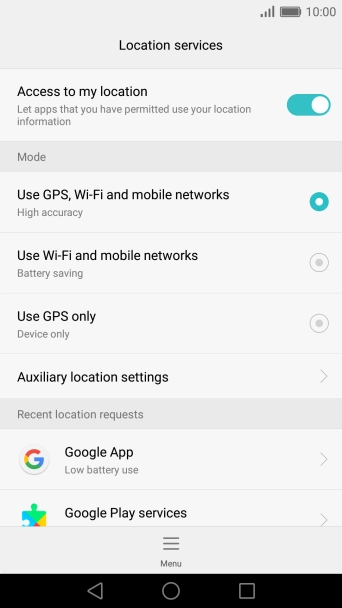 If you select Use GPS, Wi-Fi and mobile networks, your phone can find your exact position using the GPS satellites, the mobile network and nearby Wi-Fi networks. Satellite-based GPS requires a clear view of the sky.