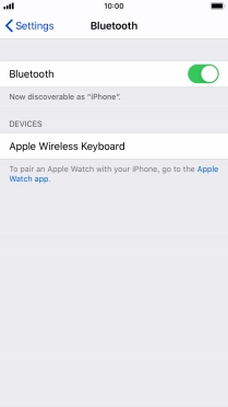 Press the required Bluetooth device and follow the instructions on the screen to pair the device with your phone.