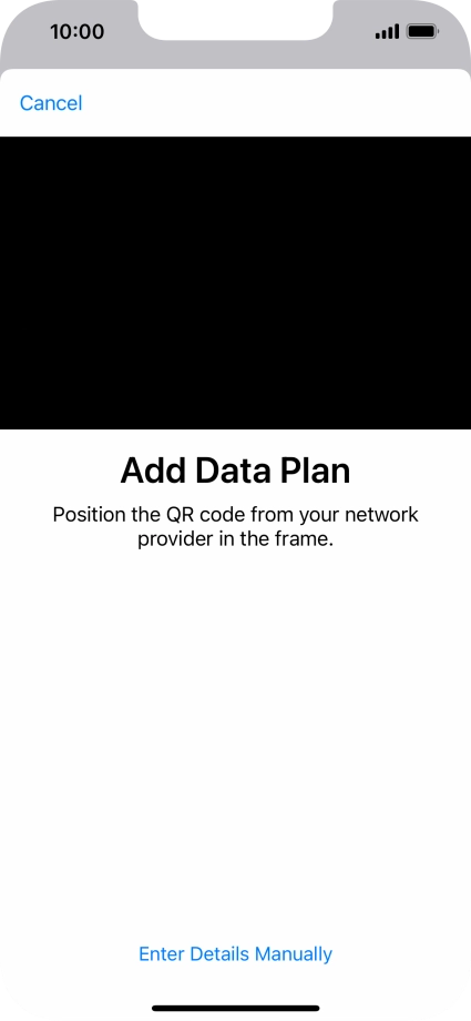 Place the QR code you've received inside the phone camera frame to scan the code.