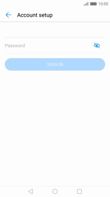 Press Password and key in the password for your email account.