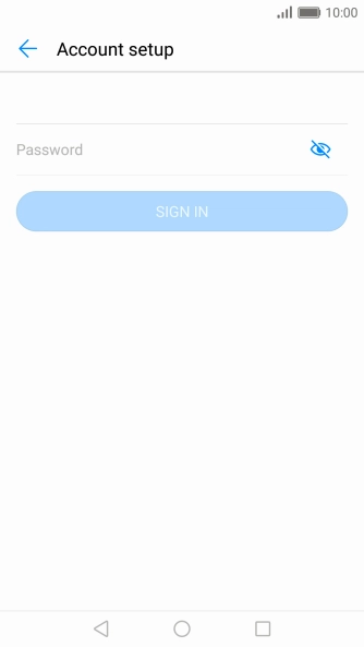 Press Password and key in the password for your email account.