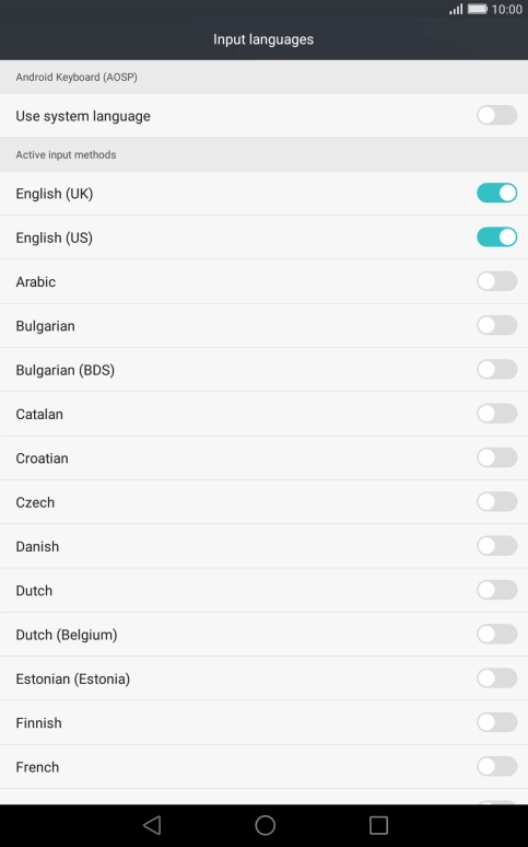 Press the Return key.