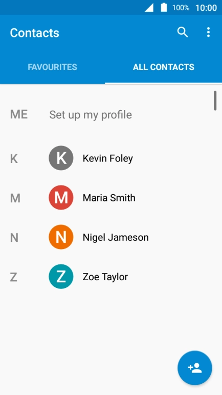 Press the menu icon.