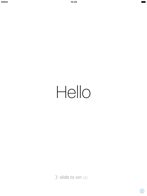 Slide your finger right on the screen.