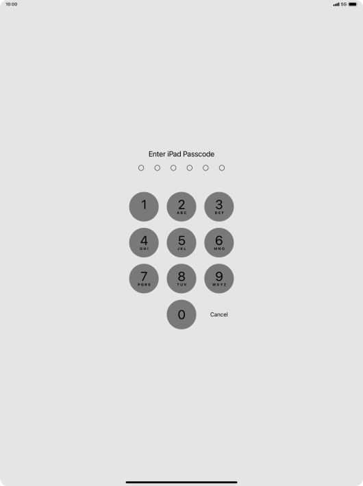 Use the lock code you created.