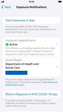 Press Exposure Logging Status.