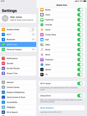Press the indicator next to 