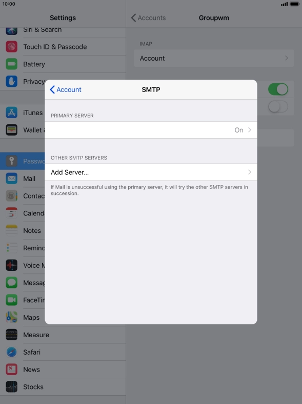 Press the field below 