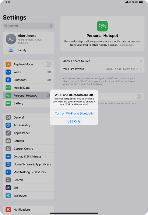 If Wi-Fi is turned off, press Turn on Wi-Fi and Bluetooth.