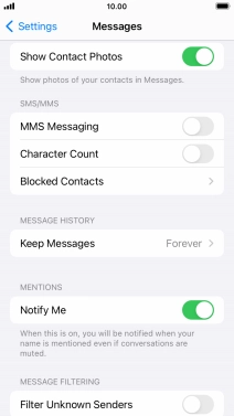 Press the indicator next to 