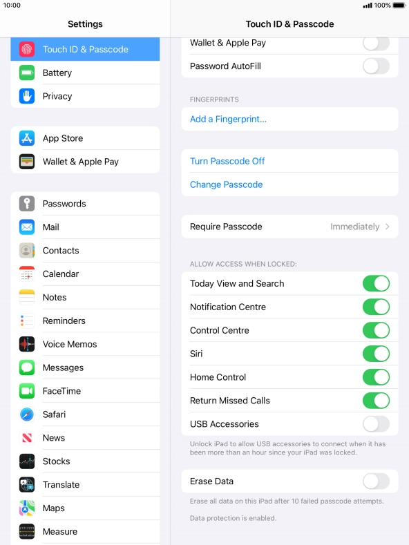 Press the indicator next to 