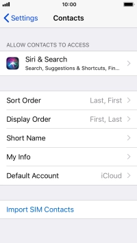 Press Import SIM Contacts.