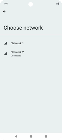 Press the required network.