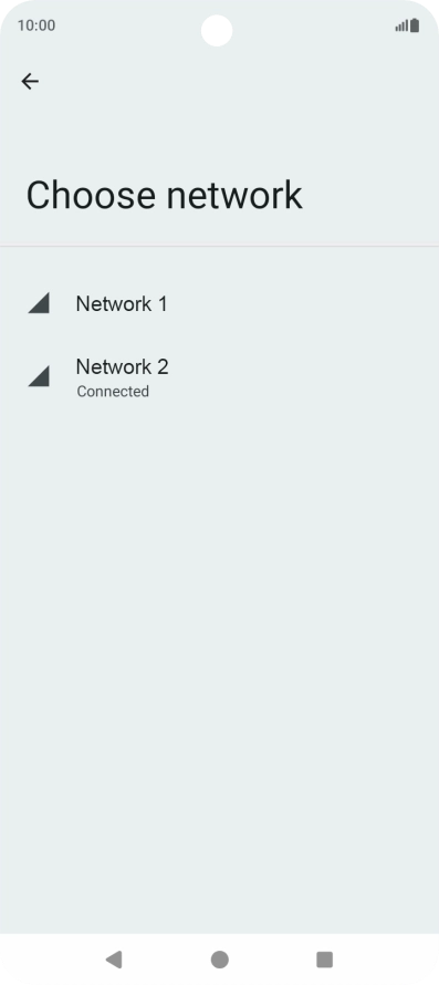 Press the required network.