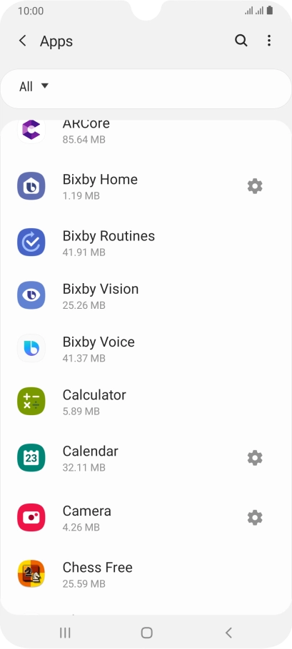 Press the required app.