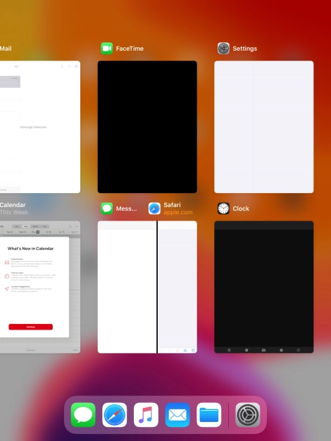 Slide upwards on the required application to end it.