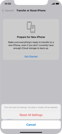 Press Reset All Settings.