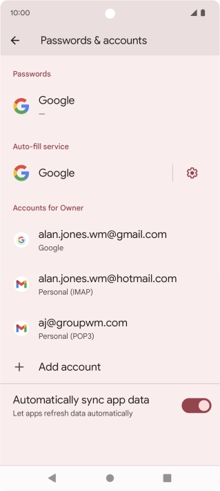 Press the indicator next to 