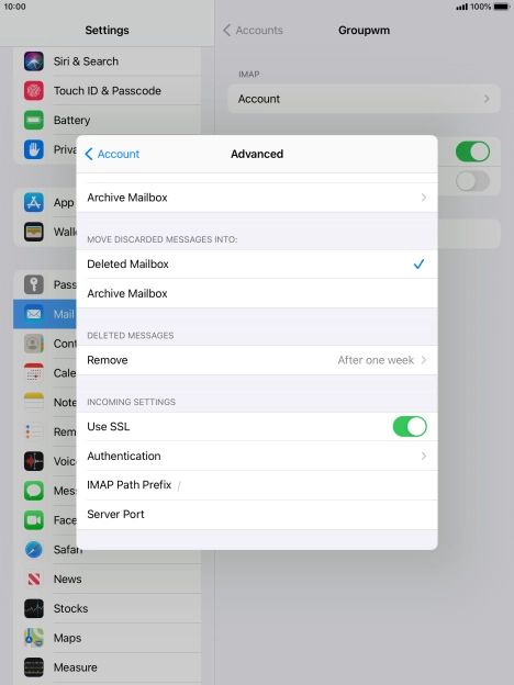 Press the indicator next to 