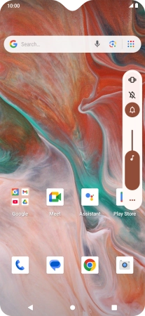 Press the silent mode icon to turn on silent mode.