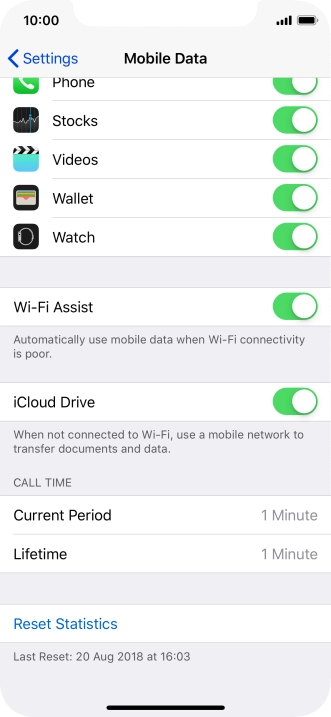 Press the indicator next to 