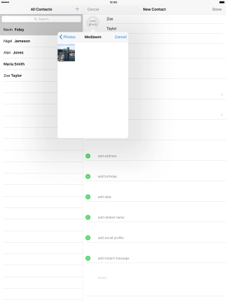 Press the required picture.