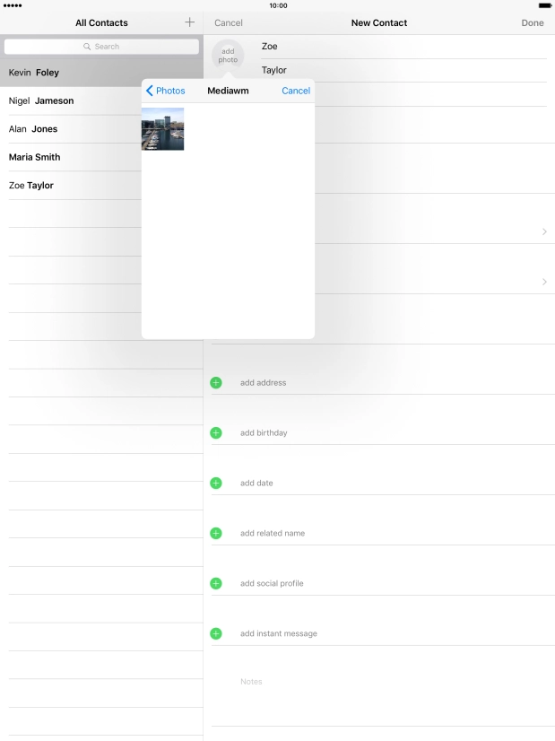 Press the required picture.