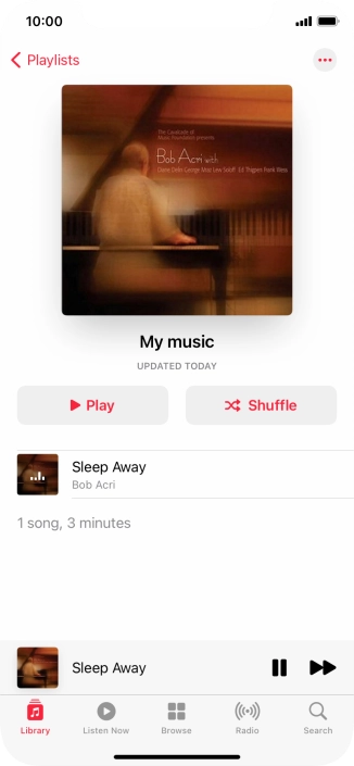 Press the song title.